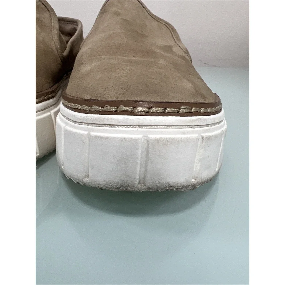 Vince Camuto Remeya Women's 7 Tan‎ Suede Slip On Platform Sneakers